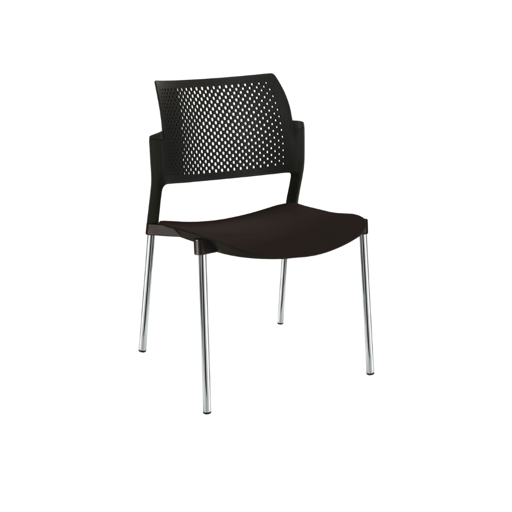 SILLA OFFIHO VISITANTE INTERIOR KYOS CROMO SIN DESCANSABRAZOS OHV-315CR OHV-316CR