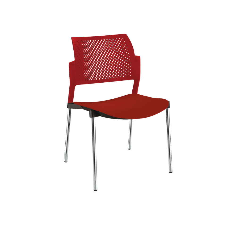 SILLA OFFIHO VISITANTE INTERIOR KYOS CROMO SIN DESCANSABRAZOS OHV-315CR OHV-316CR