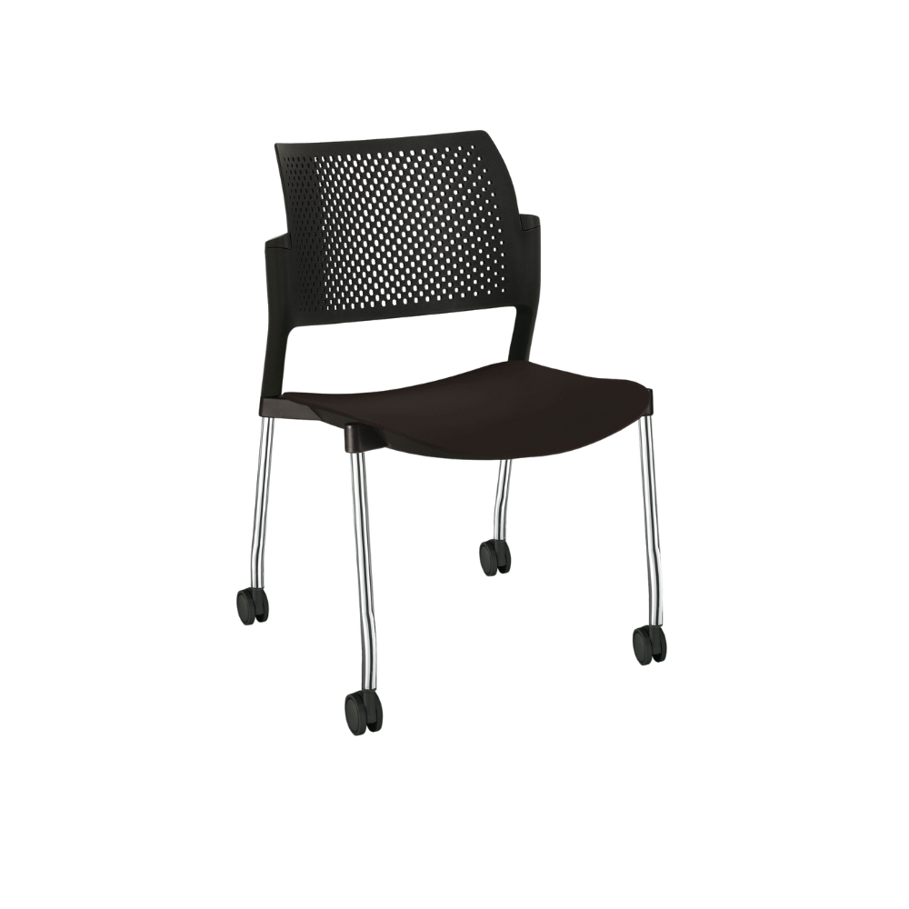 SILLA OFFIHO VISITANTE INTERIOR KYOS CROMO SIN DESCANSABRAZOS OHV-315CR OHV-316CR