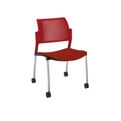SILLA OFFIHO VISITANTE INTERIOR KYOS CROMO SIN DESCANSABRAZOS OHV-315CR OHV-316CR
