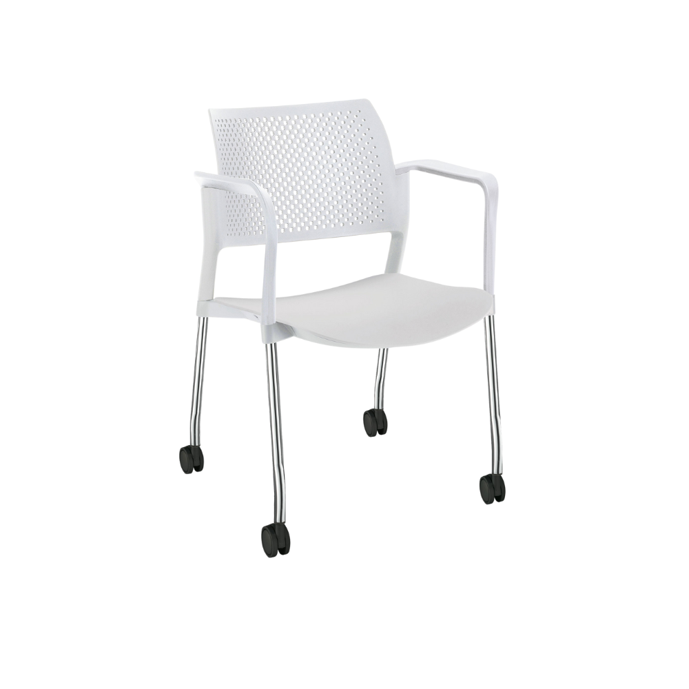 SILLA OFFIHO VISITANTE INTERIOR KYOS  CON DESCANSABRAZOS OHV-317CR OHV-318CR
