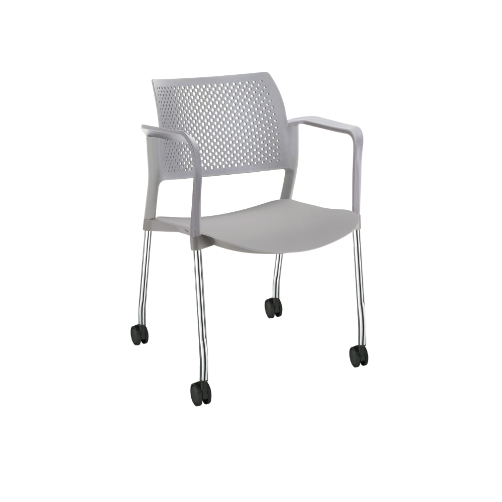 SILLA OFFIHO VISITANTE INTERIOR KYOS  CON DESCANSABRAZOS OHV-317CR OHV-318CR