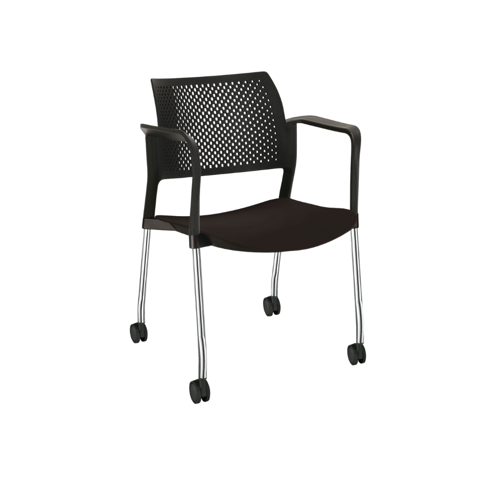 SILLA OFFIHO VISITANTE INTERIOR KYOS  CON DESCANSABRAZOS OHV-317CR OHV-318CR