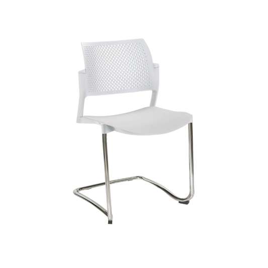 SILLA OFFIHO VISITANTE INTERIOR KYOS TIPO TRINEO TERMINADO EN CROMO OHT-321CR OHT-322CR