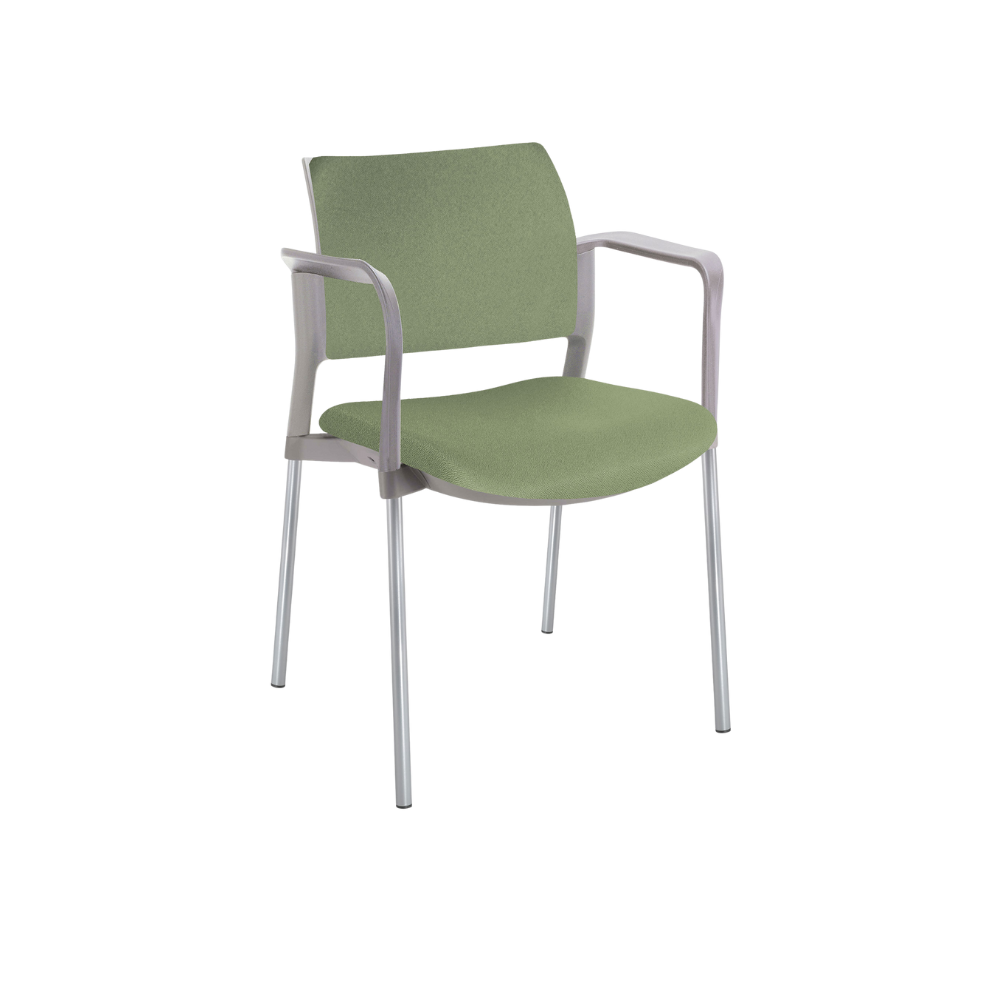 SILLA OFFIHO VISITANTE KYOS TAPIZADA CON DESCANSABRAZOS OHV-331 Y OHV-332