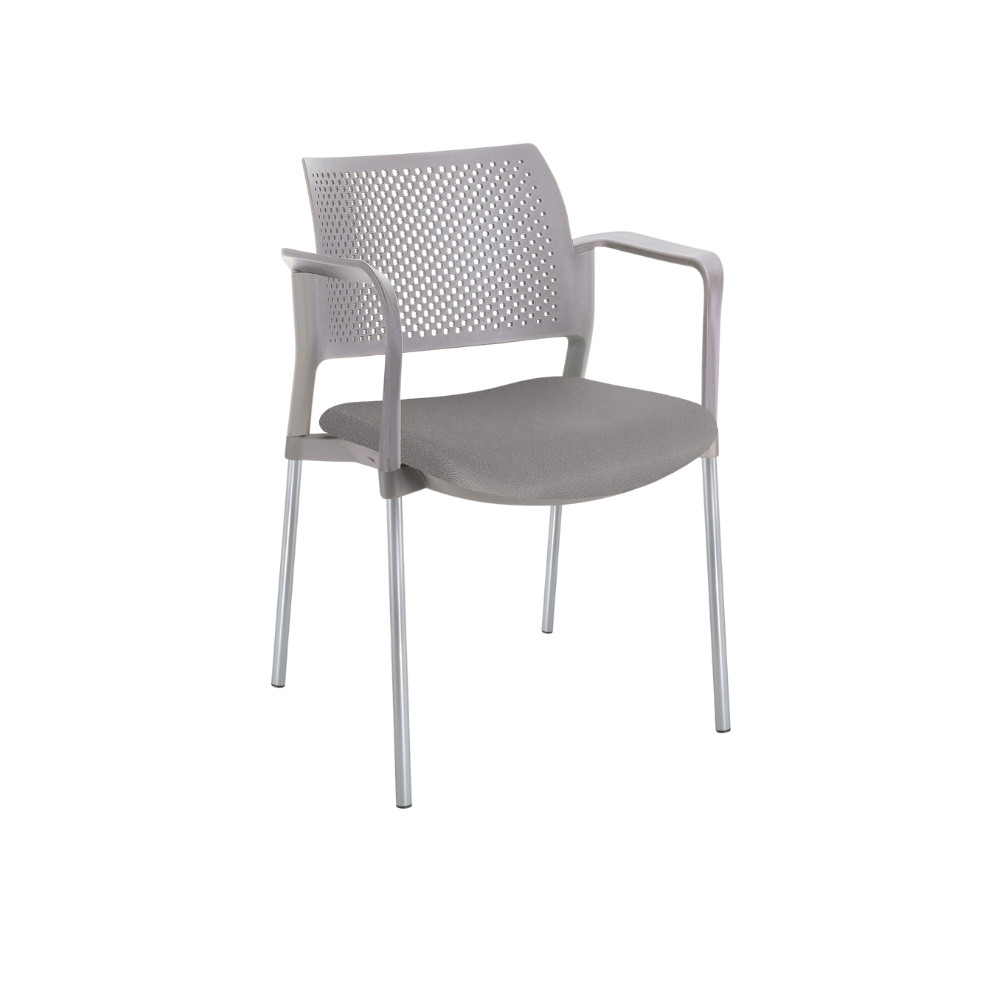 SILLA OFFIHO VISITANTE KYOS SEMITAPIZADA CON DESCANSABRAZOS OHV-349 Y OHV-350