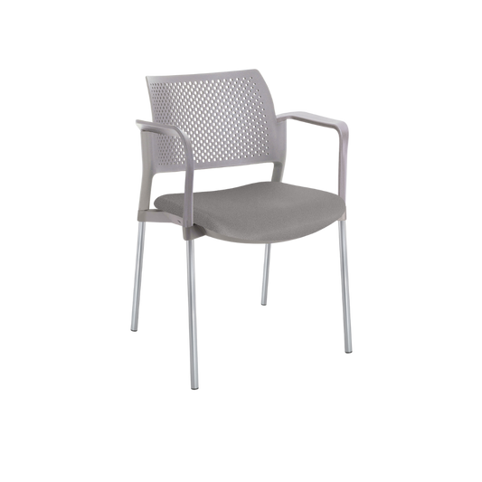 SILLA OFFIHO VISITANTE KYOS SEMITAPIZADA CON DESCANSABRAZOS OHV-349 Y OHV-350