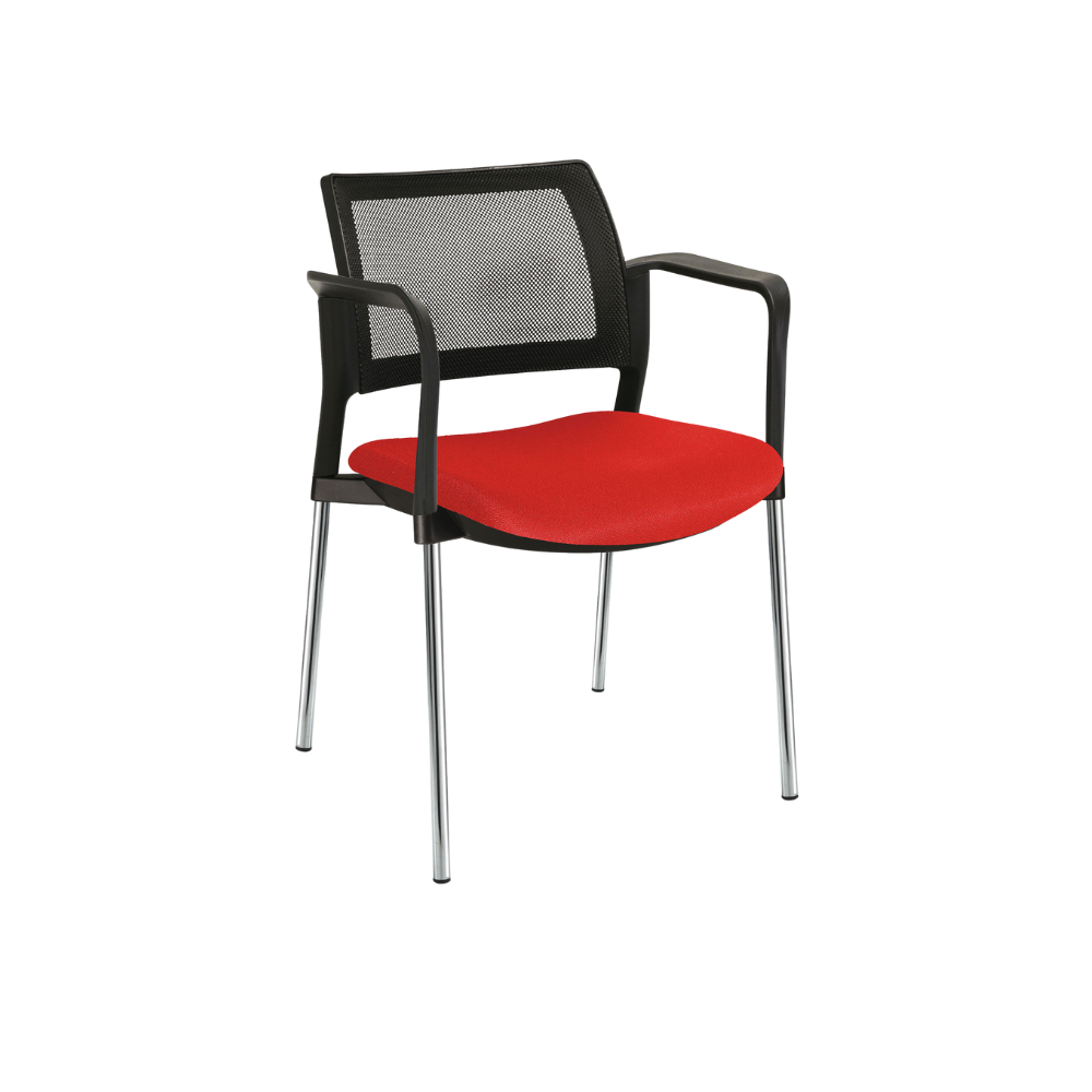SILLA VISITANTE INTERIOR KYOS CON DESCANSABRAZOS OHV-371CR OHV-372CR