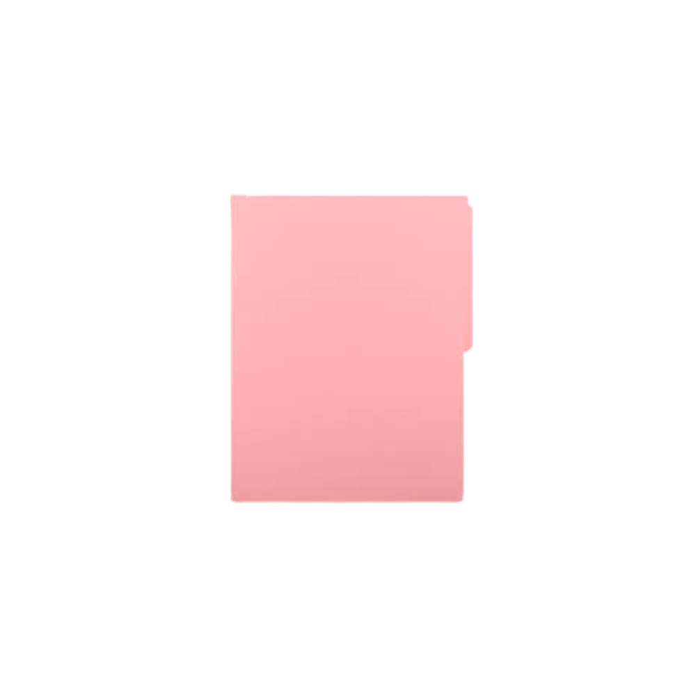 FOLDER CARTULINA 1/2 CEJA ROSA APSA CARTA 1 PAQUETE CON 100 PIEZAS L13CF