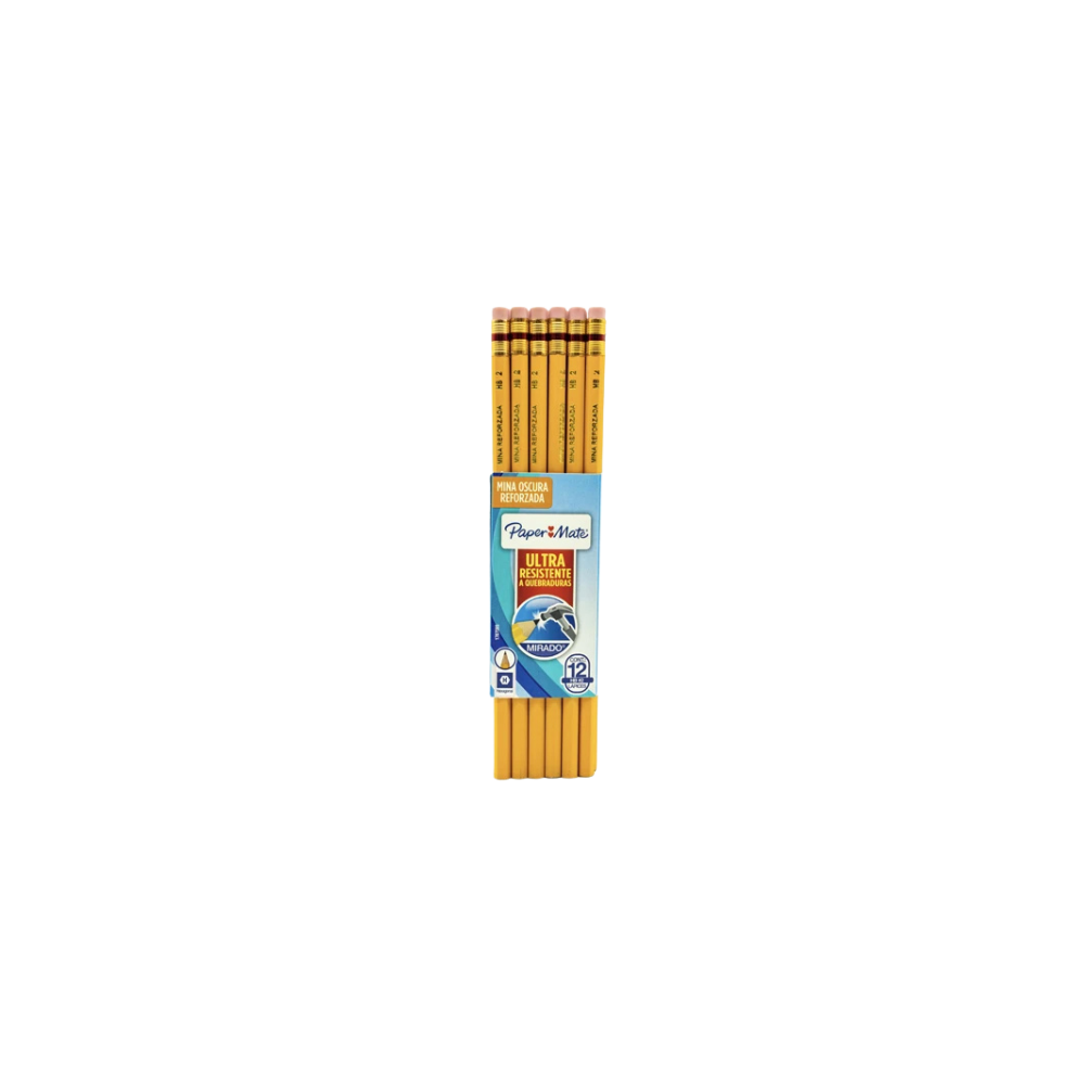 LÁPIZ DE MADERA PAPER MATE MIRADO NO 2 FORMA HEXAGONAL 12 PIEZAS 1757875