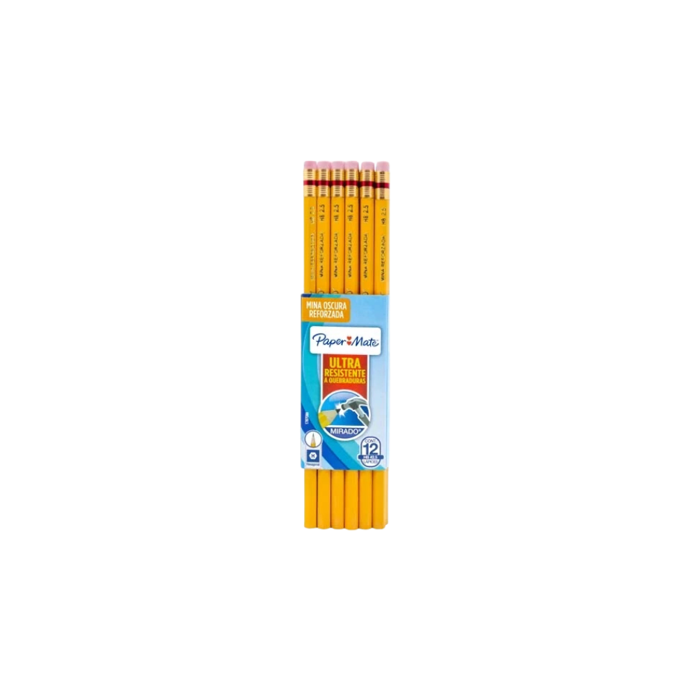 LÁPIZ DE MADERA PAPER MATE MIRADO NO 2.5 FORMA HEXAGONAL 12 PIEZAS 1770968