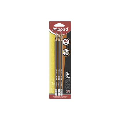 LÁPIZ GRAFITO HB NO.2 MAPED TRIANGULAR 6 PIEZAS 851745ZT