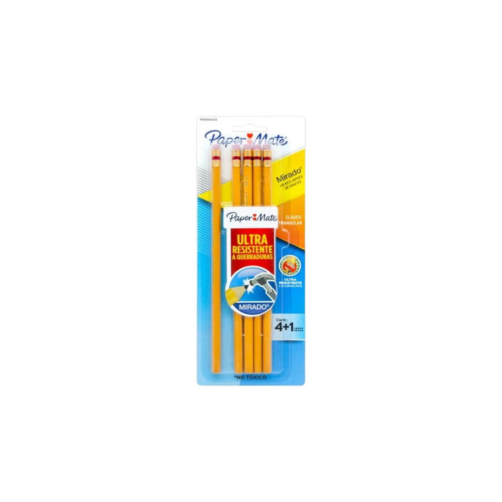 LÁPIZ DE MADERA PAPER MATE MIRADO NO 2 5 FORMA TRIANGULAR 4 PIEZAS M10101944058