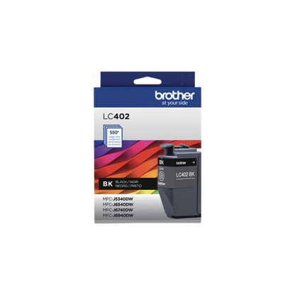 CARTUCHO DE TINTA NEGRO LC402BK BROTHER 550 PÁGINAS