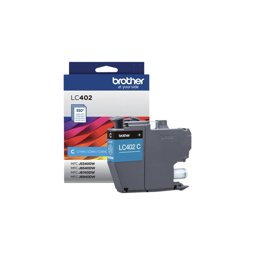 CARTUCHO DE TINTA CIAN LC402C BROTHER 550 PAGINAS