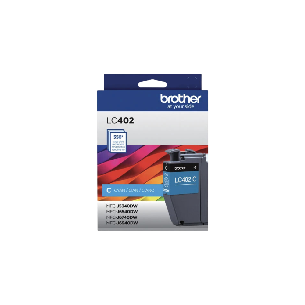 CARTUCHO DE TINTA CIAN LC402C BROTHER 550 PAGINAS