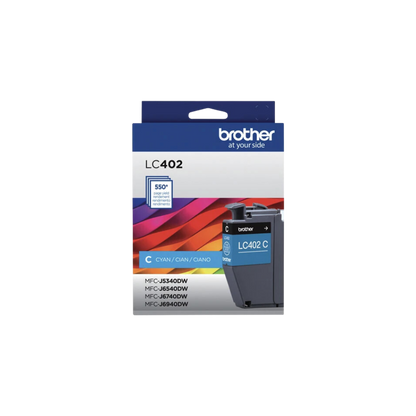 CARTUCHO DE TINTA CIAN LC402C BROTHER 550 PAGINAS