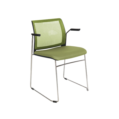 SILLA VISITANTE INTERIOR OFFIHO ALPHA CON BRAZOS OHV-105