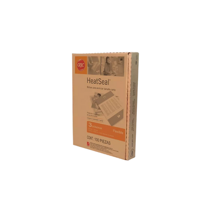 MICA TÉRMICA TAMAÑO CARTA GBC M130249 FORMA FLEXIBLE 3 MILÉSIMAS 1 PAQUETE CON 100 PIEZAS M130249