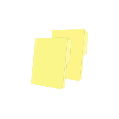 FOLDER PENDAFLEX COLOR AMARILLO TAMAÑO CARTA 1 PAQUETE CON 100 PIEZAS M750 1/2 YEL