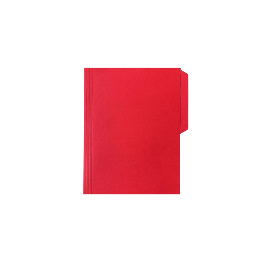 FOLDER PAPEL MANILA DE 164 GRS ROJO INTENSO 1/2 CEJA OXFORD CARTA CAJA CON 100 FOLDERS M762