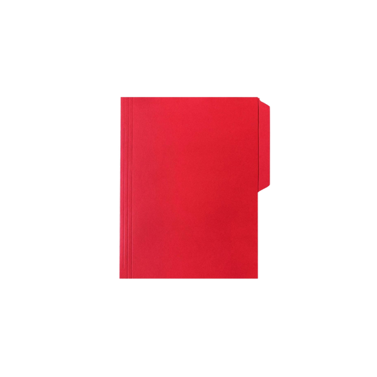 FOLDER PAPEL MANILA DE 164 GRS ROJO INTENSO 1/2 CEJA OXFORD CARTA CAJA CON 100 FOLDERS M762