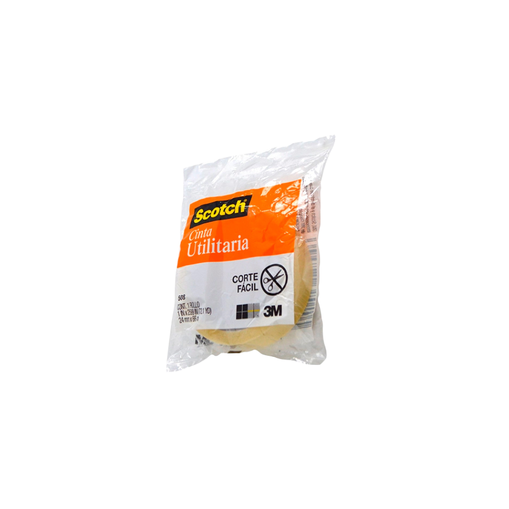 CINTA ADHESIVA DE POLIPROPILENO SCOTCH BOPP TRANSPARENTE DE 24 MM X 65 M 1 PZA MC500000831