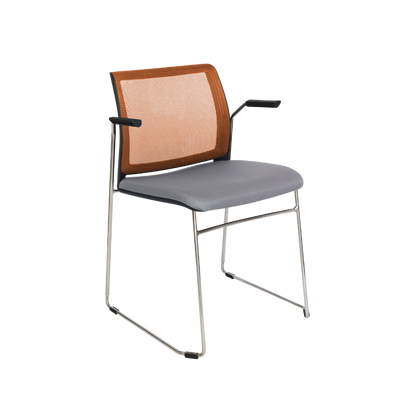 SILLA VISITANTE INTERIOR OFFIHO ALPHA CON BRAZOS OHV-105