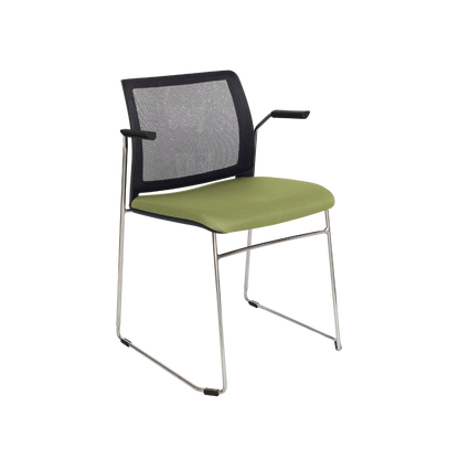 SILLA VISITANTE INTERIOR OFFIHO ALPHA CON BRAZOS OHV-105