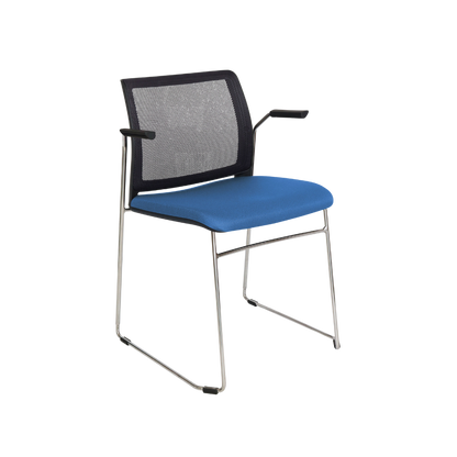 SILLA VISITANTE INTERIOR OFFIHO ALPHA CON BRAZOS OHV-105