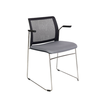 SILLA VISITANTE INTERIOR OFFIHO ALPHA CON BRAZOS OHV-105