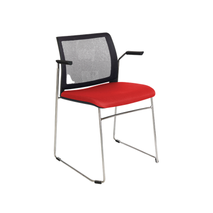 SILLA VISITANTE INTERIOR OFFIHO ALPHA CON BRAZOS OHV-105