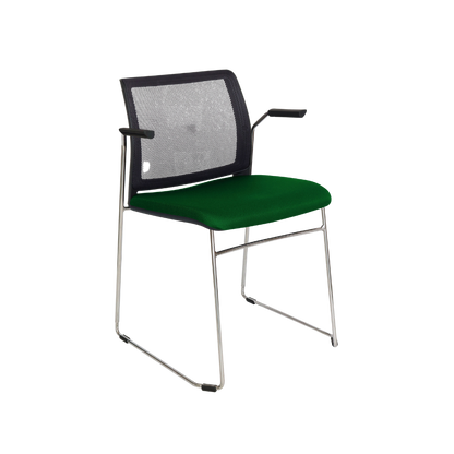 SILLA VISITANTE INTERIOR OFFIHO ALPHA CON BRAZOS OHV-105