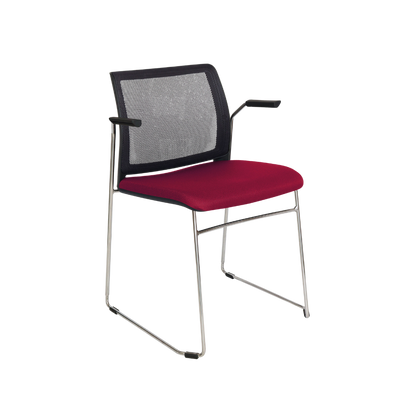 SILLA VISITANTE INTERIOR OFFIHO ALPHA CON BRAZOS OHV-105