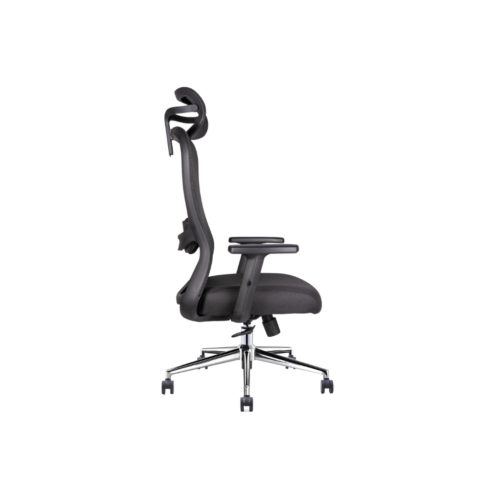 SILLA EJECUTIVA ATHELIER CON CABECERA OHE-905 NEGRO