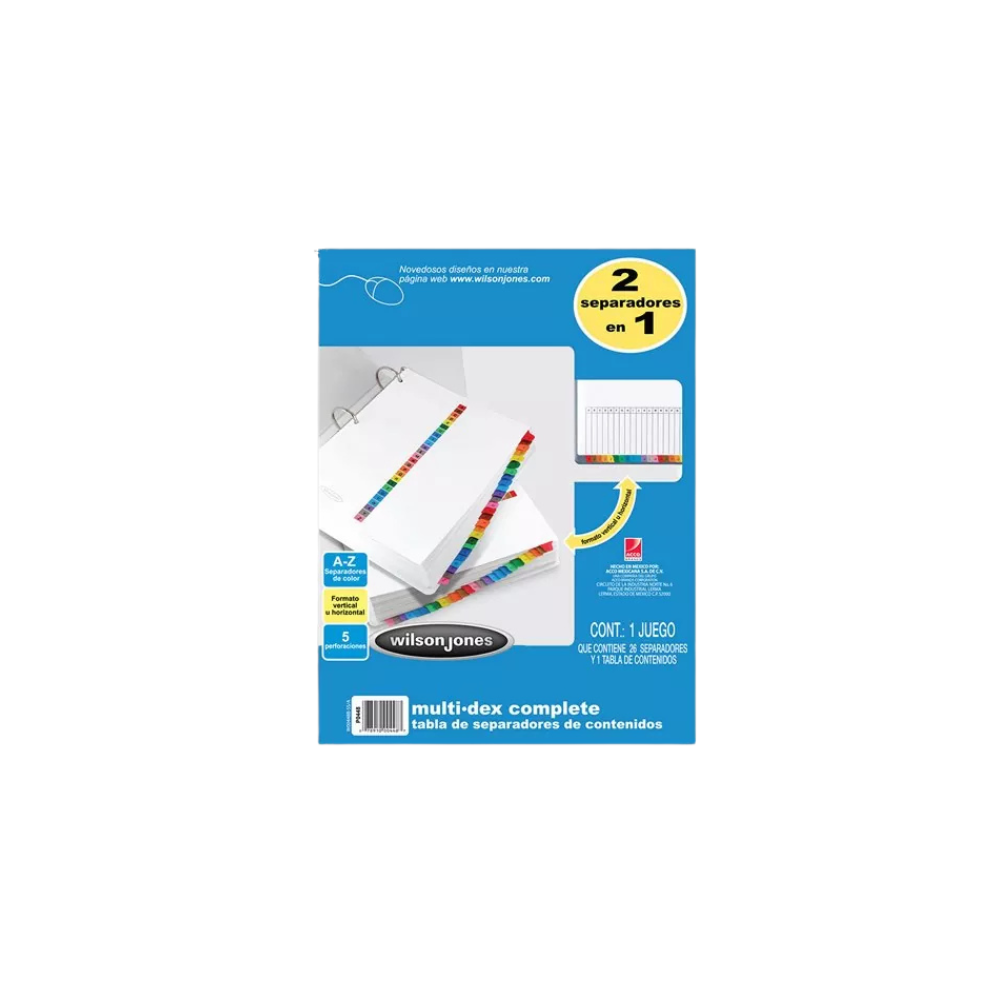 SEPARADOR WILSON JONES CON ALFABÉTICO A-Z P0448