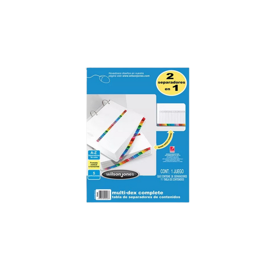 SEPARADOR WILSON JONES CON ALFABÉTICO A-Z P0448