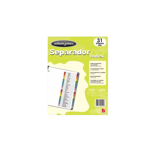 SEPARADOR WILSON JONES P1366 CON 31 DIVISIONES P1366