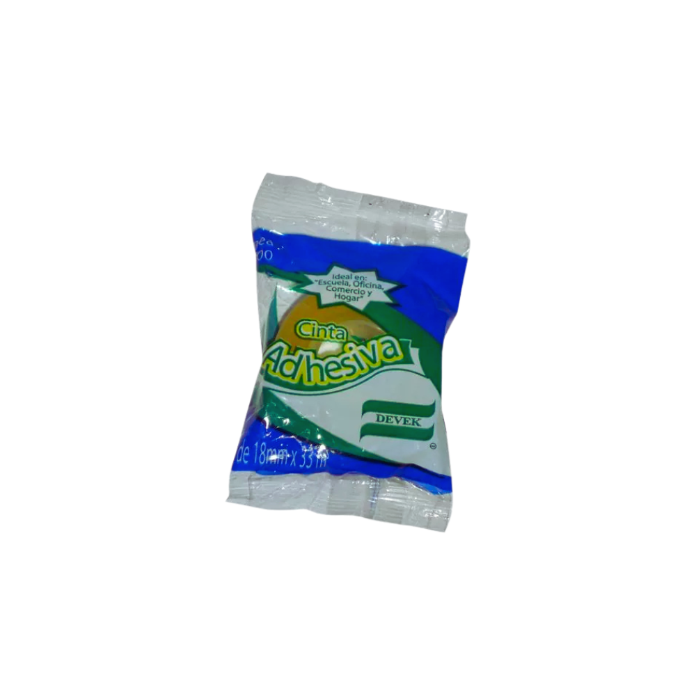 CINTA ADHESIVA CORTE FÁCIL DEVEK 700 TRANSPARENTE DE 18 MM X 33 M 1 PZA