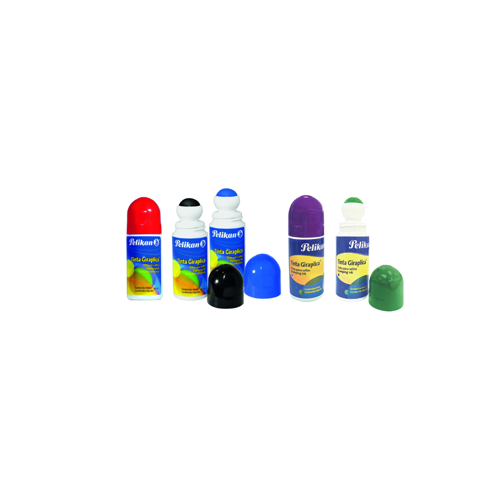TINTA PARA SELLO PELIKAN 60 ML NEGRO, AZUL, VERDE, ROJO Y VIOLETA 14420017