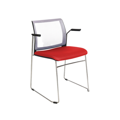 SILLA VISITANTE INTERIOR OFFIHO ALPHA CON BRAZOS OHV-105