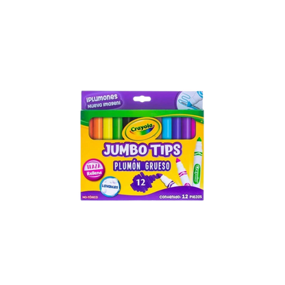 PLUMONES CRAYOLA DE COLORES SURTIDOS 1 PAQUETE CON 12 PIEZAS 580808