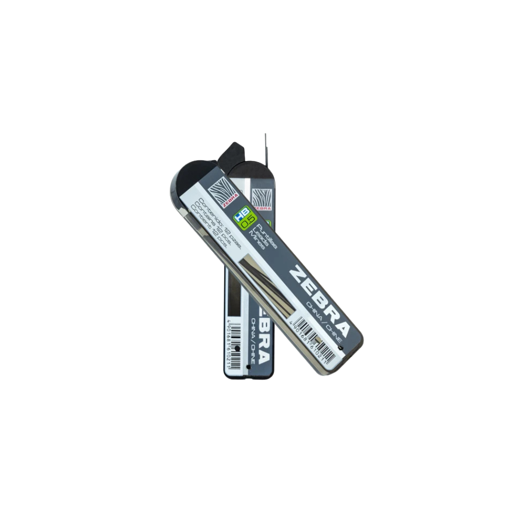 PUNTILLAS ZEBRA DE GRAFITO NÚMERO 0.5 MM 1 TUBO CON 12 PUNTILLAS 7501901609000