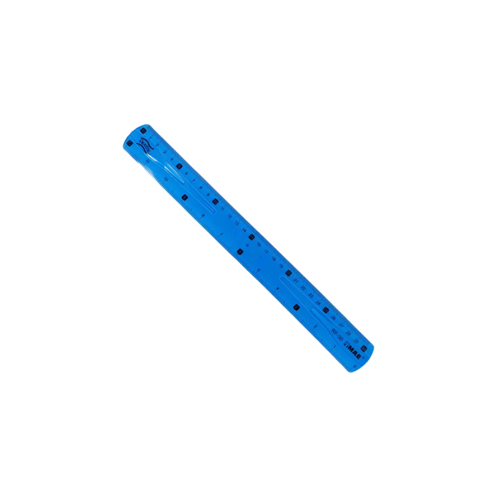 REGLA MAE DE 30 CM DE PLÁSTICO FLEXIBLE 1 PIEZA RF-30