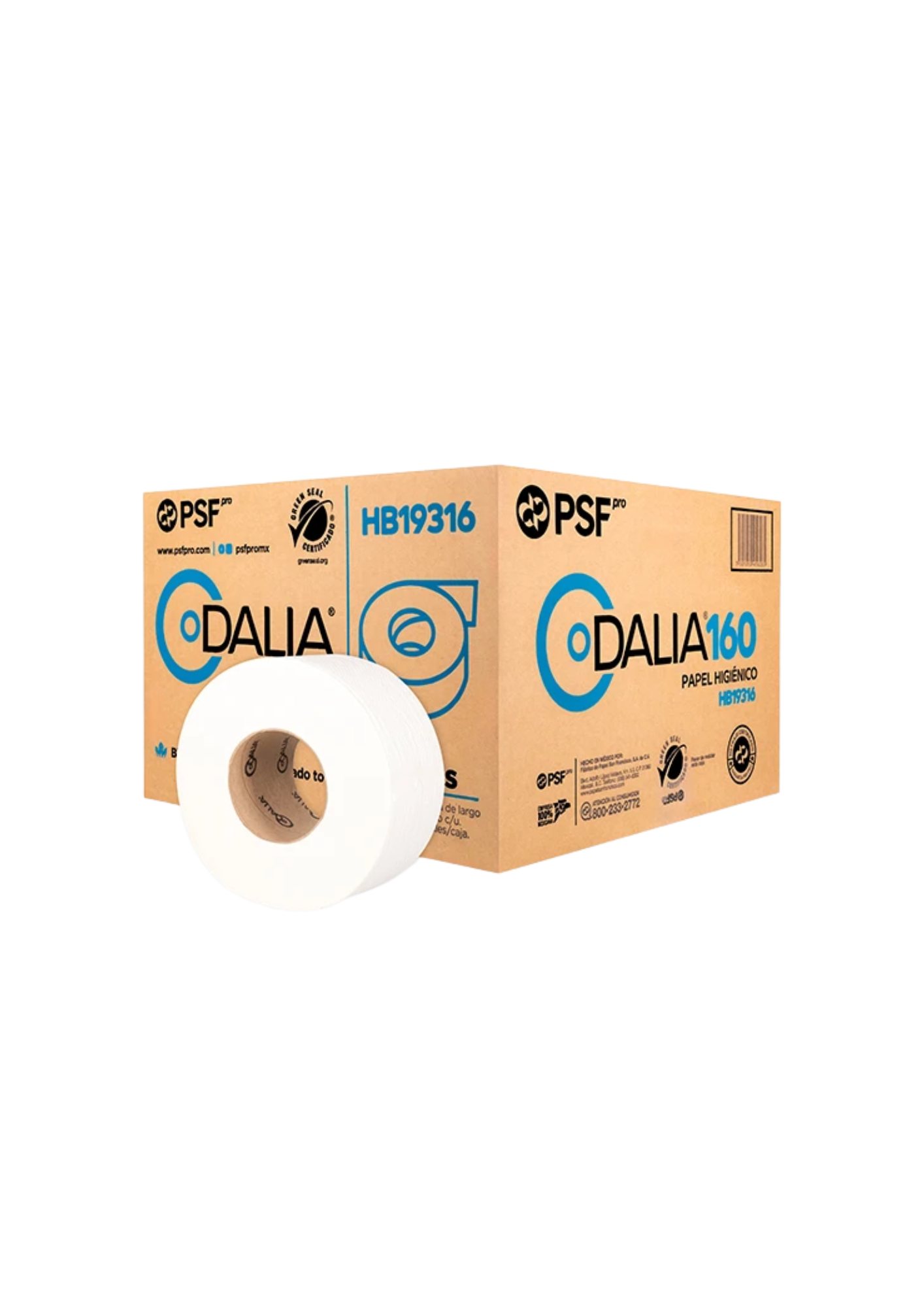 PAPEL HIGIÉNICO JR DALIA BLANCO DOBLE LISA ANCHO DE 8.4 CM 12 PIEZAS HB19316