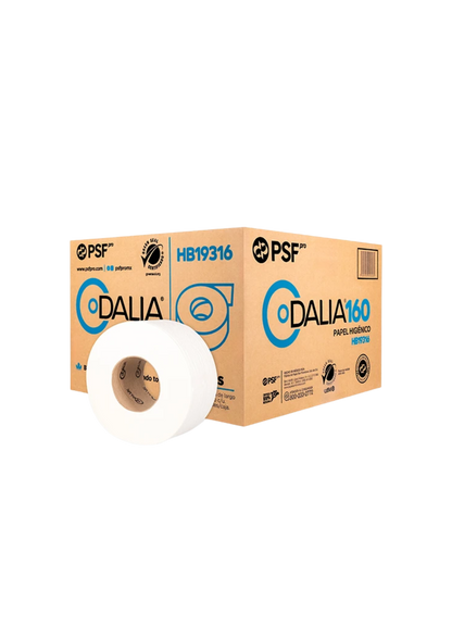 PAPEL HIGIÉNICO JR DALIA BLANCO DOBLE LISA ANCHO DE 8.4 CM 12 PIEZAS HB19316