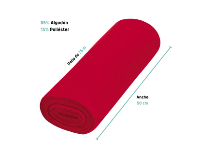FRANELAS EN ROLLO DE ALGODON, 25 M X 50 CM, KLINTEK MODELO: 56021 56023 56022 CLAVE: FRA-25G FRA-25B FRA-25R