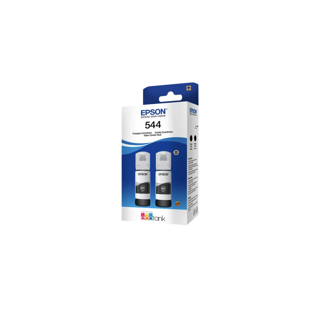 PAQUETE DE 2 TINTAS EPSON T544 COLOR NEGRO 65 ML