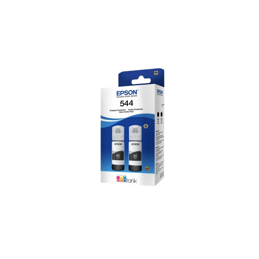 PAQUETE DE 2 TINTAS EPSON T544 COLOR NEGRO 65 ML