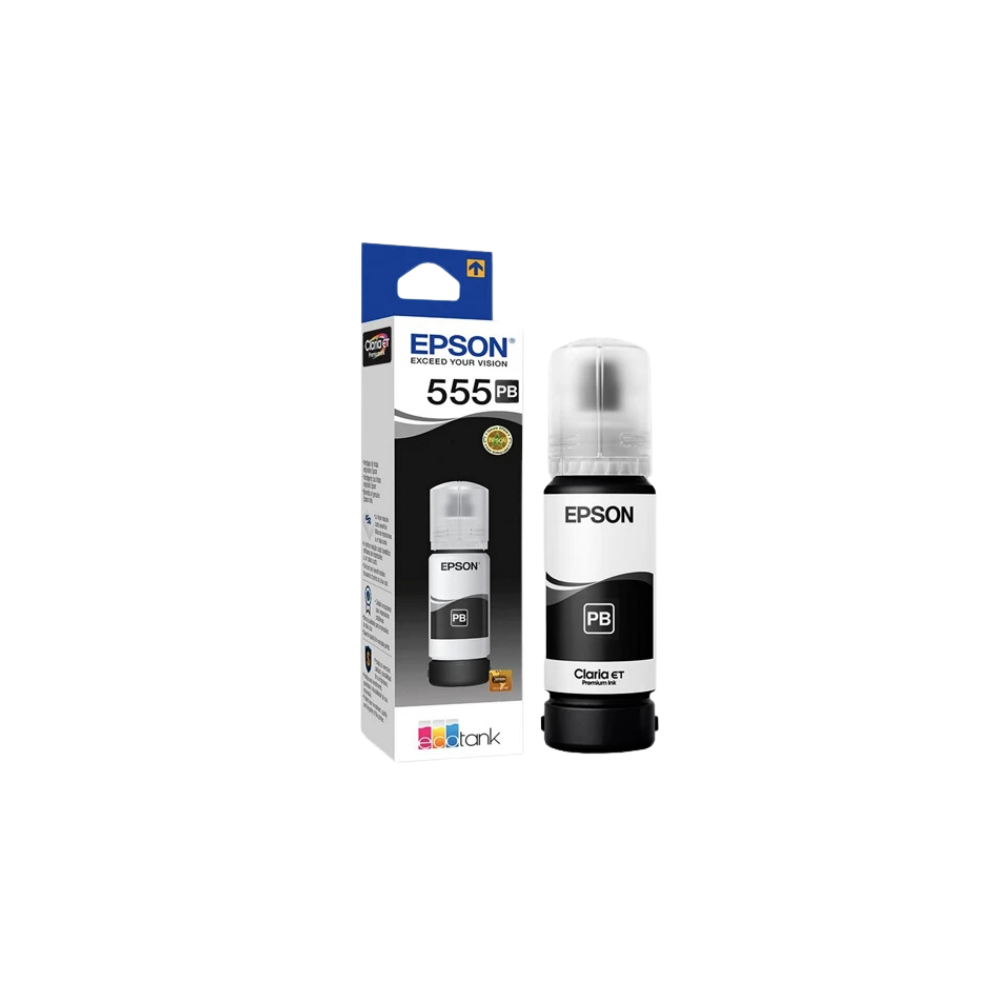 BOTELLA DE TINTA EPSON T555120 COLOR NEGRO 70 ML  T555120-AL